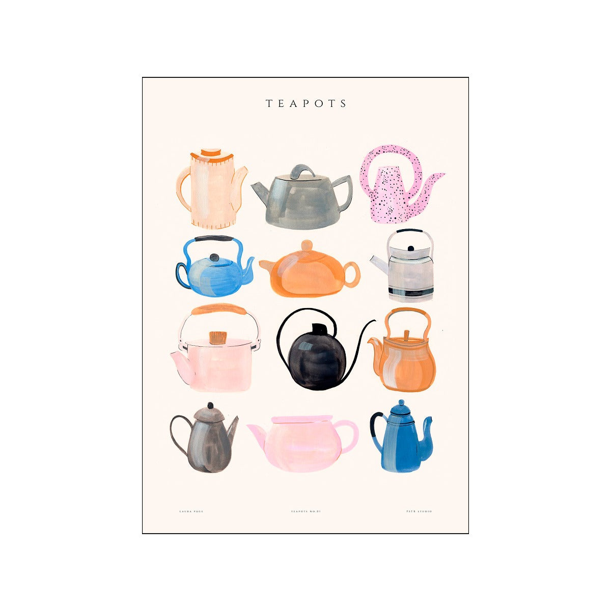 PSTR Studio plakat - Laura teapots